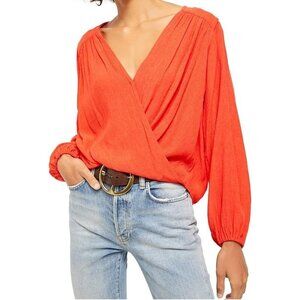 Free People Check On It Wrap Top Size XS